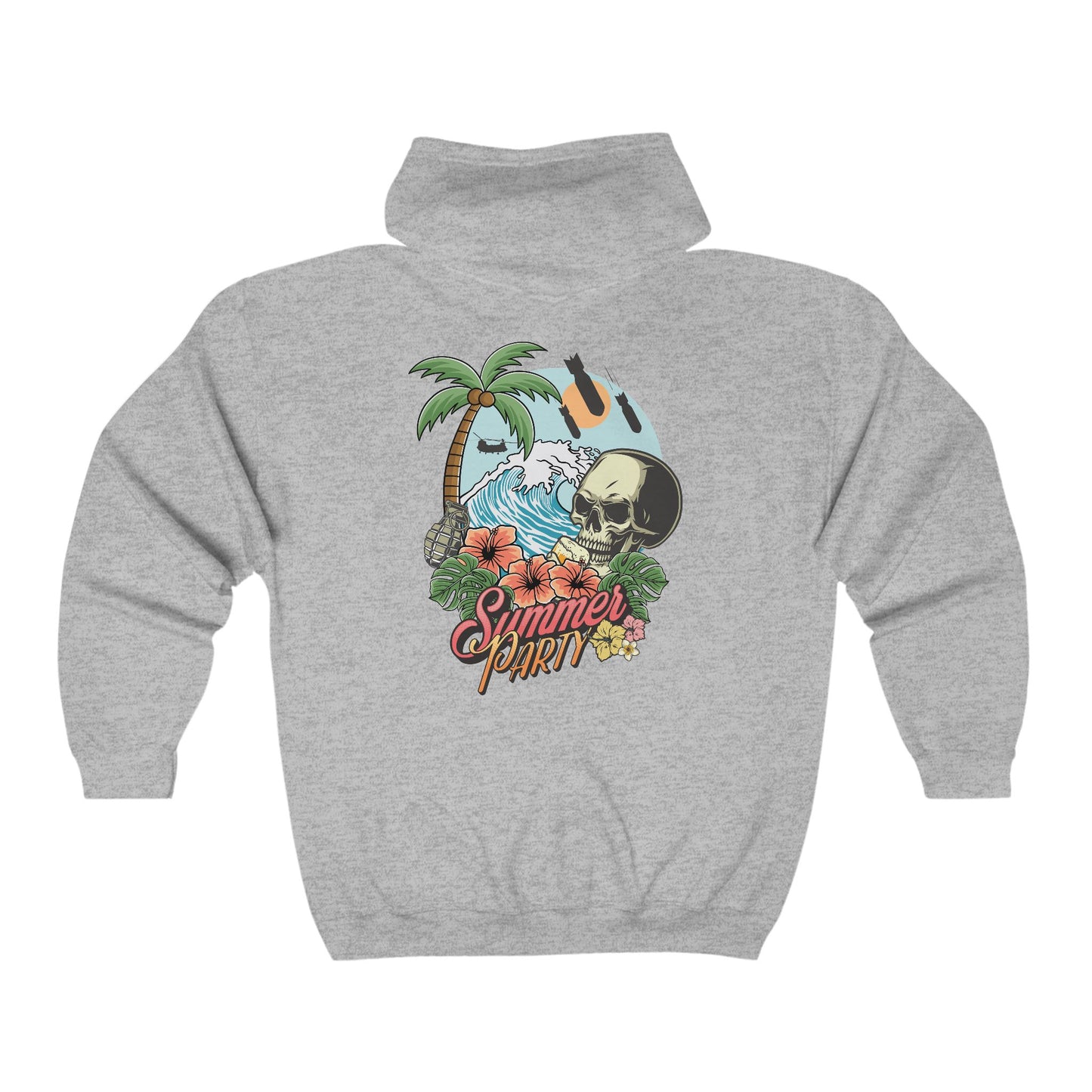 Summer Party Men's (Unisex) ZipUp Hoodie